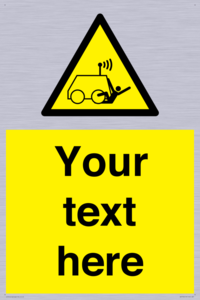 Custom warning run over by operator controlled machine